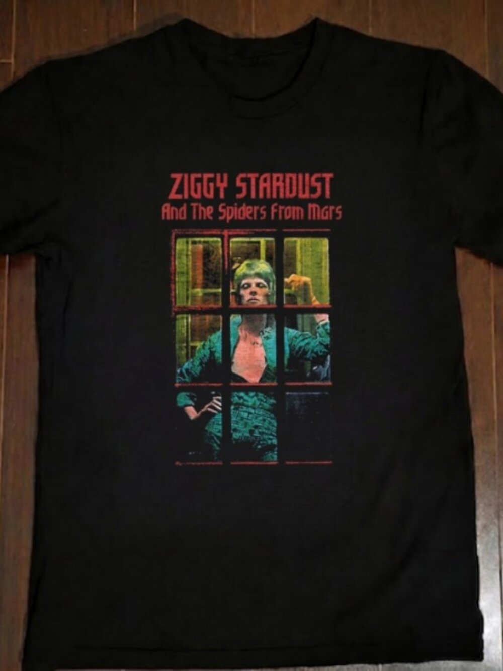 Ziggy Stardust Band Tee Black Graphic T-Shirt